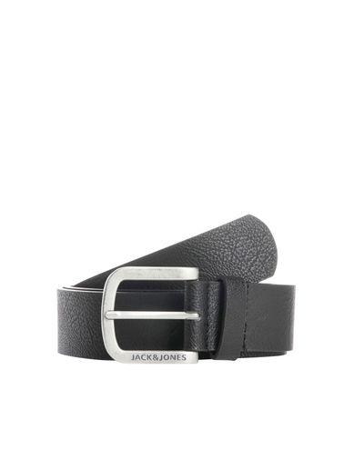 Cinturón de cuero sintético negro Jack & Jones Cinturón de cuero sintético negro Jack & Jones