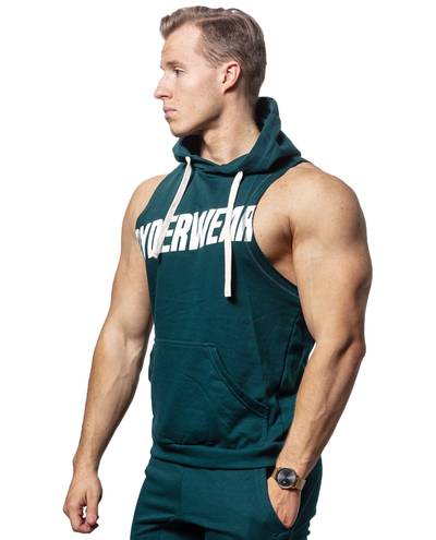 Block Sleevless Hoodie Forest Ryderwear Block Sleevless Hoodie Forest Ryderwear