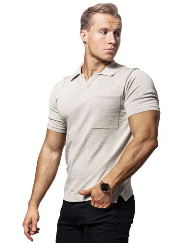 Ace Polo Knit Pelican Only & Sons