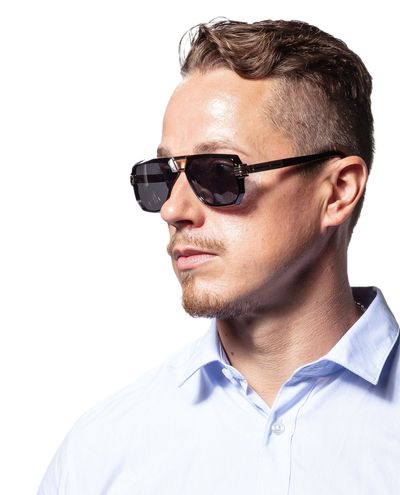 Adrian Black Gold Sunglasses Jerone