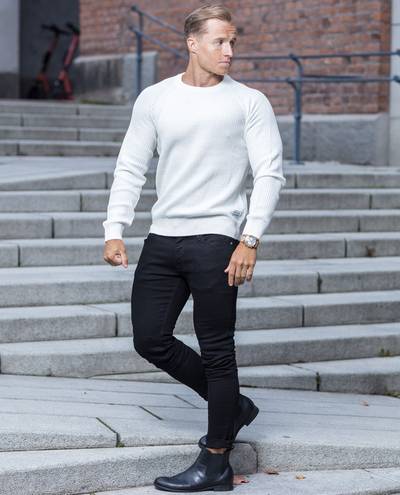 Pannel Knit Cloud Dancer Jack & Jones Pannel Knit Cloud Dancer Jack & Jones