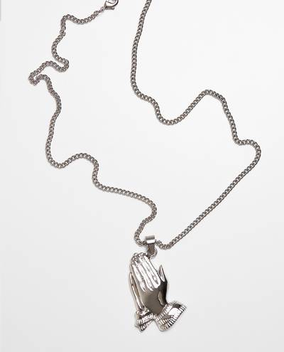 Pray Hands Necklace Silver Tone Urban Classics Pray Hands Necklace Silver Tone Urban Classics