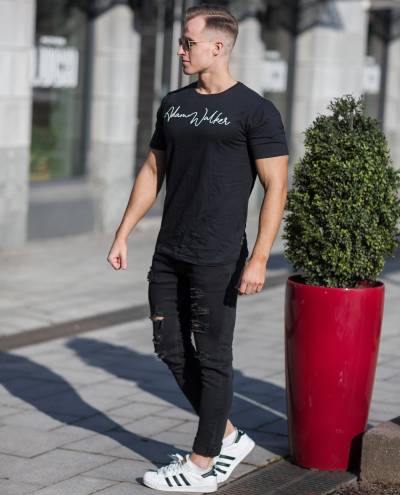 Logo T-Shirt Black Adam Walker