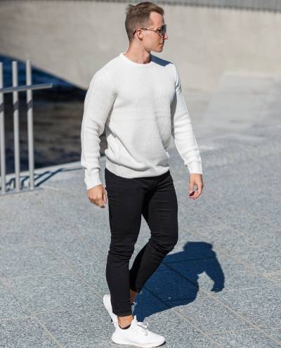 Binary Knit White Brave Soul