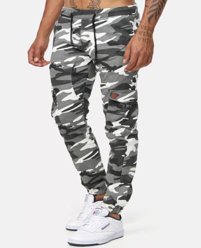 White Camo Cargo Pants Jerone