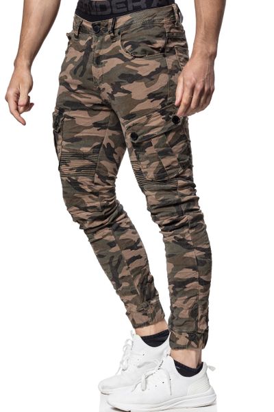 Camo Elastic Jeans Cargo L32 Jerone