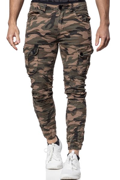 Camo Elastic Jeans Cargo L32 Jerone