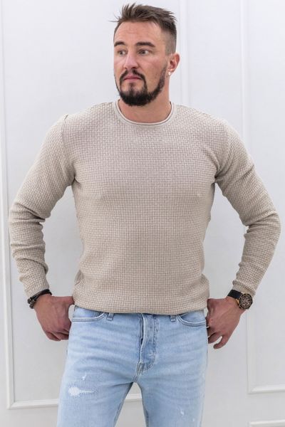 Punto ligero estructurado de hombre beige