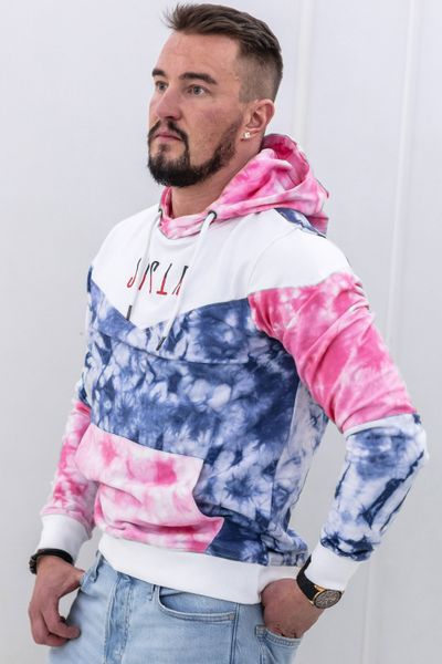 batik teñido sudadera con capucha de los hombres
