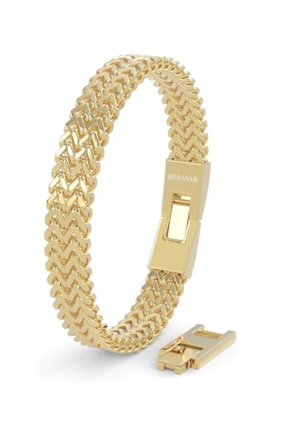 Pulsera de oro de los hombres de acero