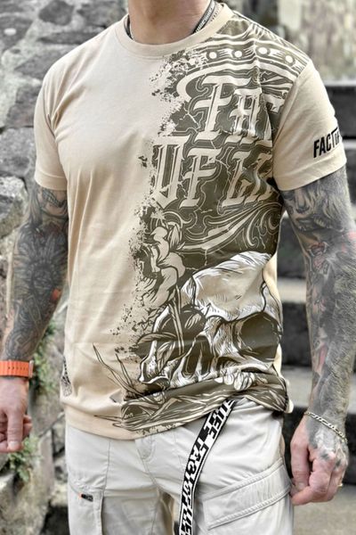 Camiseta rock spiritual de hombre con estampado en la espalda