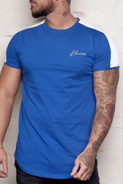 camiseta azul de hombre