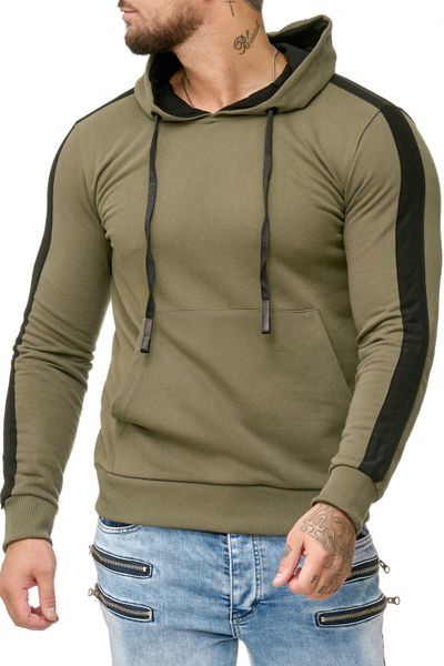 sudadera con capucha verde hombres
