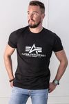 Camiseta Basic Carbon Silver Negra Alpha Industries