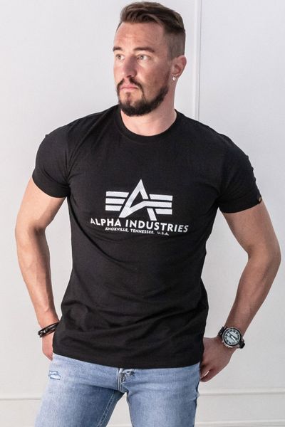 Camiseta Basic Carbon Silver Negra Alpha Industries
