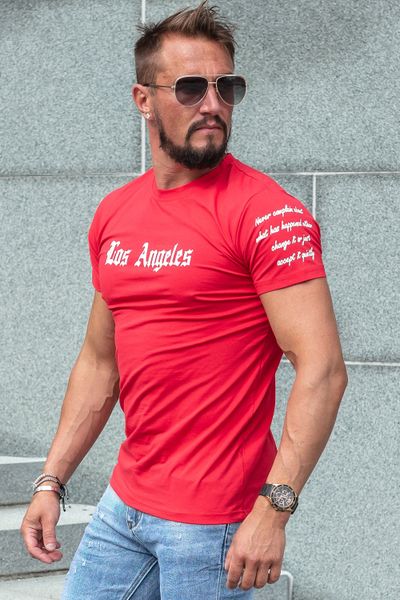 Rojo Los Angeles Camiseta flexible Jerone