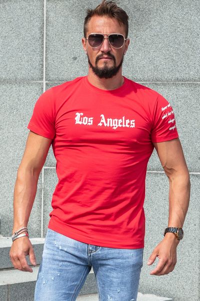 Rojo Los Angeles Camiseta flexible Jerone