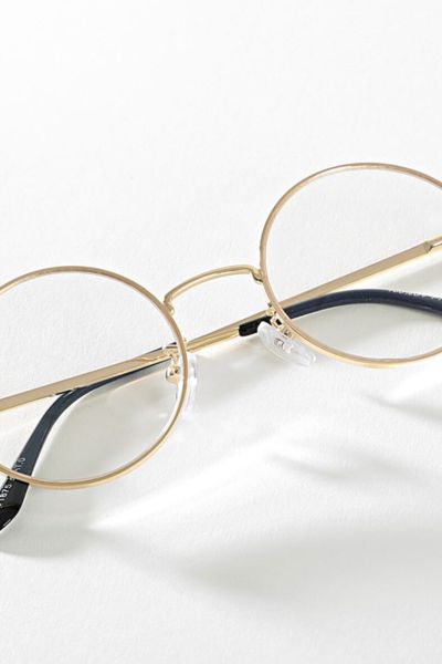 Gafas de imagen redondas doradas para hombre FRILIVIN
