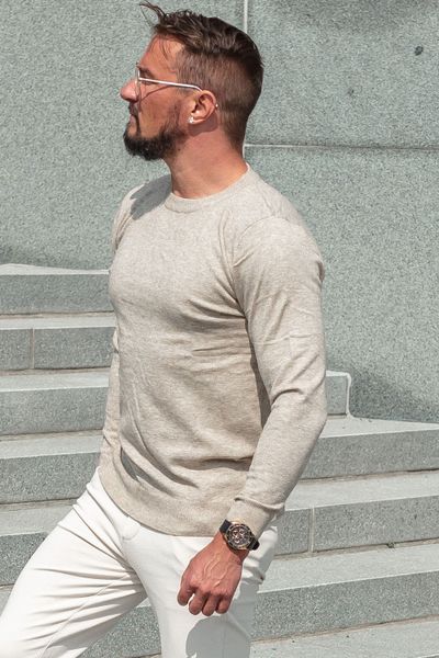 Suéter JERONE de cachemira beige