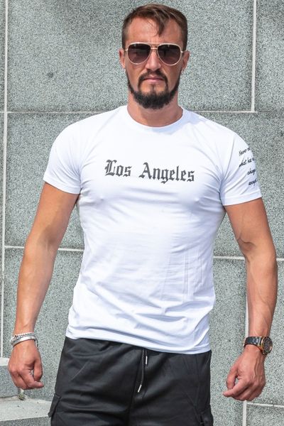 Camiseta elástica blanca Los Ángeles Jerone