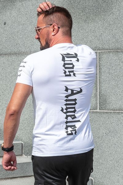 Camiseta elástica blanca Los Ángeles Jerone