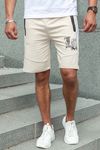 Pantalones cortos tipo college beige con bolsillos con cremallera JERONE