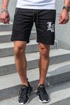 Pantalones cortos tipo college negros LA con bolsillos con cremallera JERONE