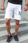 Pantalones cortos de felpa blancos LA con bolsillos con cremallera JERONE