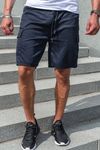 Pantalones cortos de felpa para hombre en azul marino
