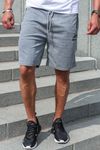Pantalones cortos tipo college grises con bolsillos con cremallera