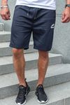 Pantalones cortos tipo college azul marino con bolsillos con cremallera