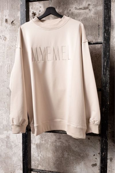 Sudadera beige oversize para hombre MYEMEL
