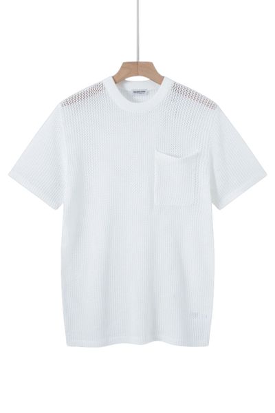 Camiseta blanca tejida a crochet JERONE