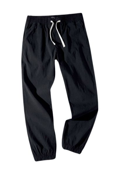 Pantalones casuales elásticos negros para hombre JERONE