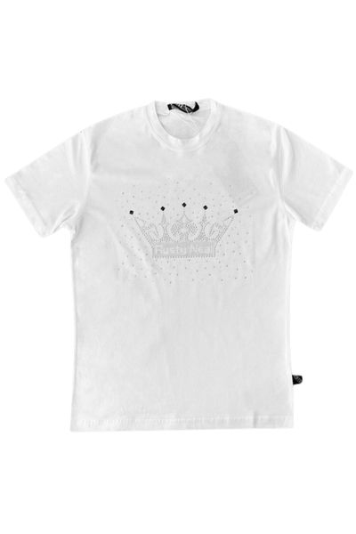 Camiseta blanca con strass RUSTY NEAL