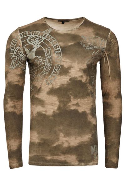 Camiseta de manga larga estilo militar Rusty Neal Camiseta de manga larga estilo militar Rusty Neal