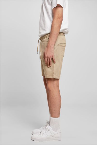 Pantalones cortos de sarga elásticos beige URBAN CLASSICS
