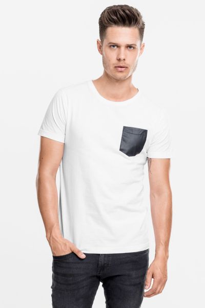 Camiseta con bolsillo de cuero sintético Urban Classics Camiseta con bolsillo de cuero sintético Urban Classics