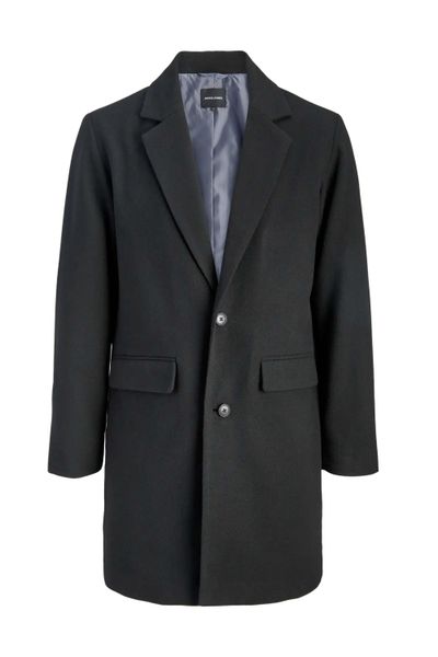 Abrigo de lana negro Harris Jack & Jones