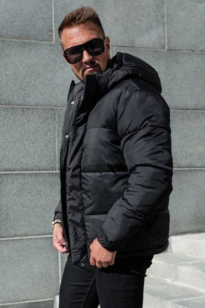 Chaqueta acolchada negra Union Jack & Jones Chaqueta acolchada negra Union Jack & Jones