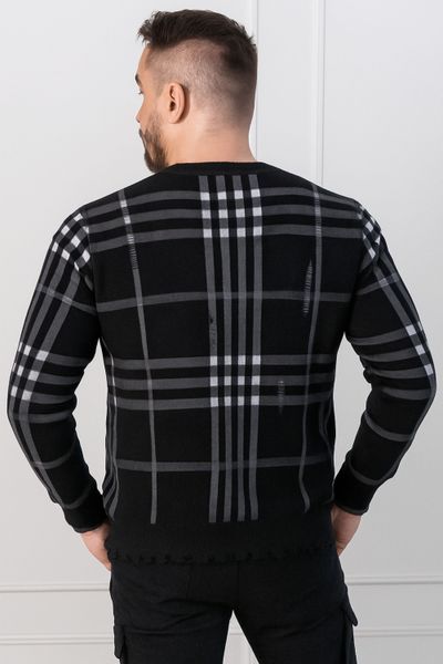Jersey roto a cuadros negros Jerone