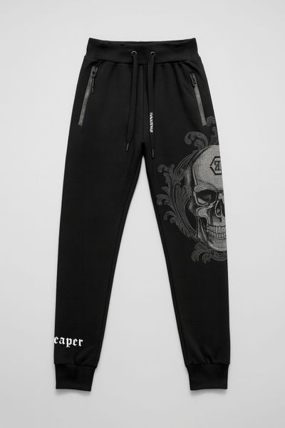 Pantalones de chándal negros con adornos de strass JERONE