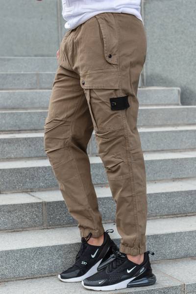 Pantalones cargo marrones suaves y elásticos Jerone