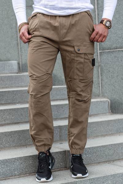 Pantalones cargo marrones suaves y elásticos Jerone
