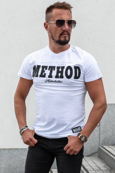 Camiseta T Method blanca con strass JERONE Camiseta T Method blanca con strass JERONE