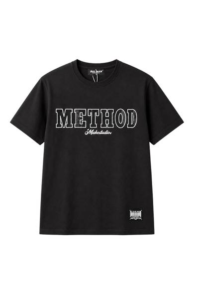 Method Camiseta T negra con strass JERONE