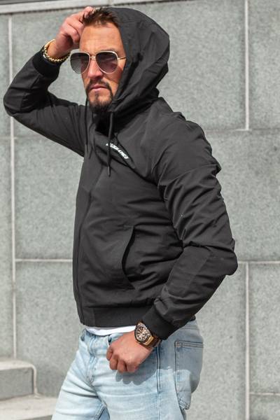 Rush Bomber con capucha Negro Jack&Jones
