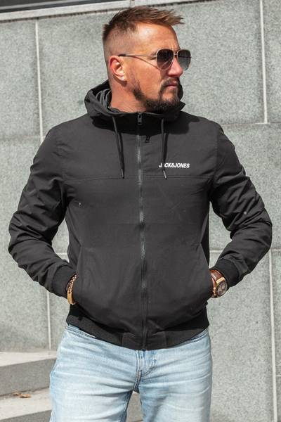 Rush Bomber con capucha Negro Jack&Jones