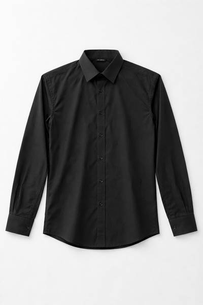 Slim Fit Elástica negra camisa JERONE