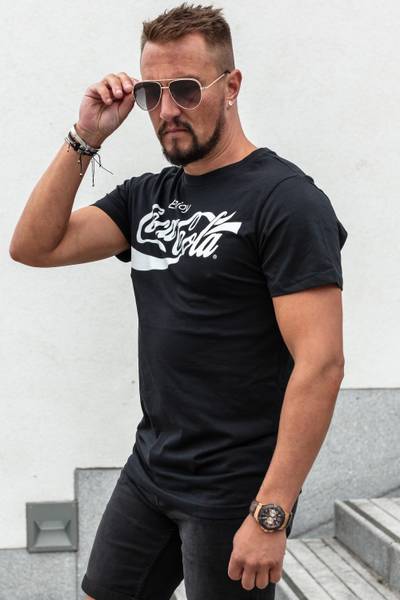 Coca Cola Logo Tee Black Merchcode Coca Cola Logo Tee Black Merchcode
